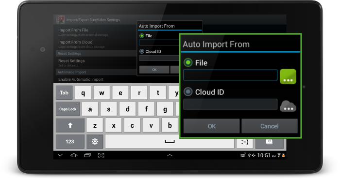 SureVideo Automatic Import From