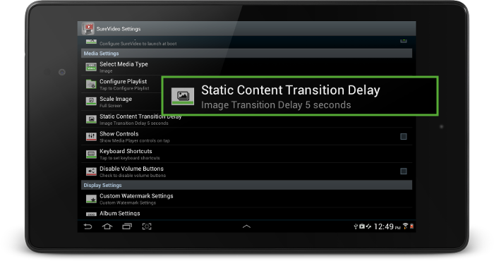 SureVideo Image Transition